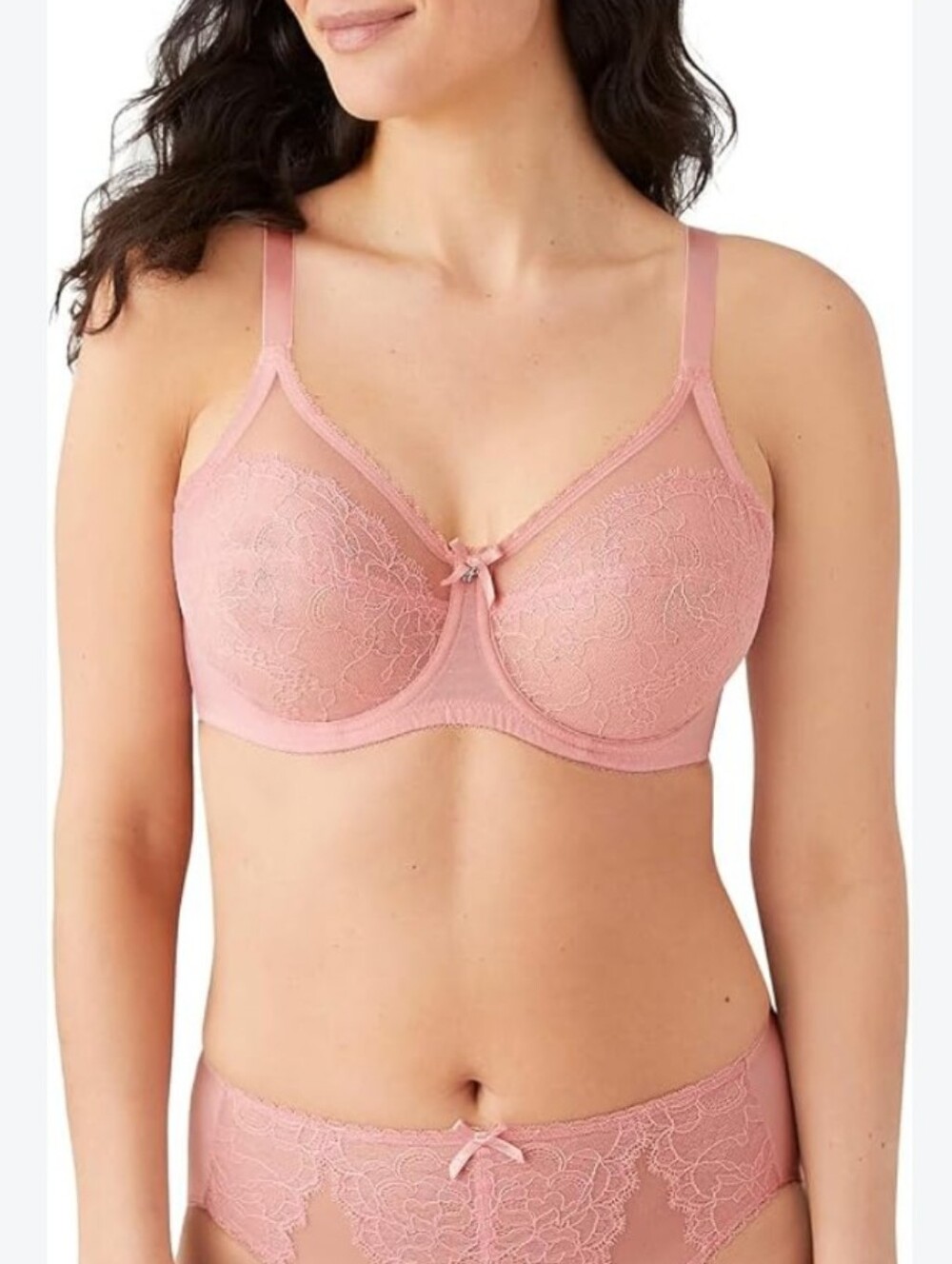 Wacoal Women's Lace Underwire Bra in Dusty Rose Size 34DDD